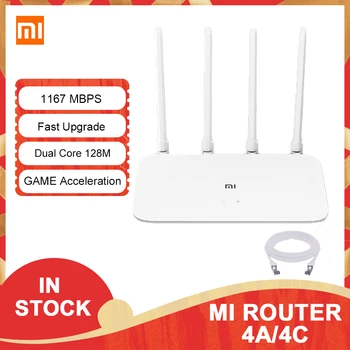 Xiaomi Router 4A 4C MI Gigabit edition 2.4GHz 5GHz WiFi 1167Mbps 128MB DDR3 High Gain 4 Antenna APP Control IPv6 WiFi MI Router 1