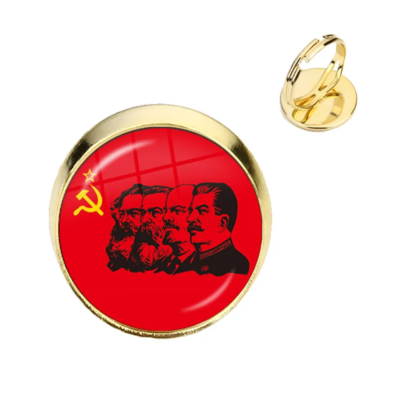 CCCP советская армия СССР Красная звезда регулируемые кольца 16 мм стеклянный