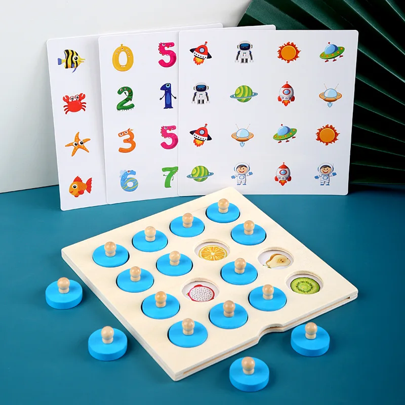 

Wooden Memory Chess Educational Early Education Smart Chess Parent-Child Toys Children's Early Education Toys