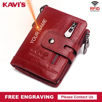 

Free Eangraving Crazy Horse Cowhide Leather Women Wallet Short Coin Purse Small Lady Female Wallets High Quality Designer Zipper