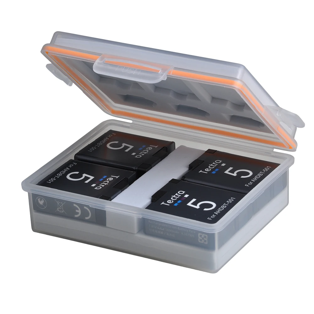 Tectra Ahdbt 501 Batteria Agli Ioni Di Litio Per Gopro Hero 7 Black Hero 6 Hero 5 Batteria Per Fotocamera Nera Per Scatola Di Immagazzinaggio Ahdbt 50
