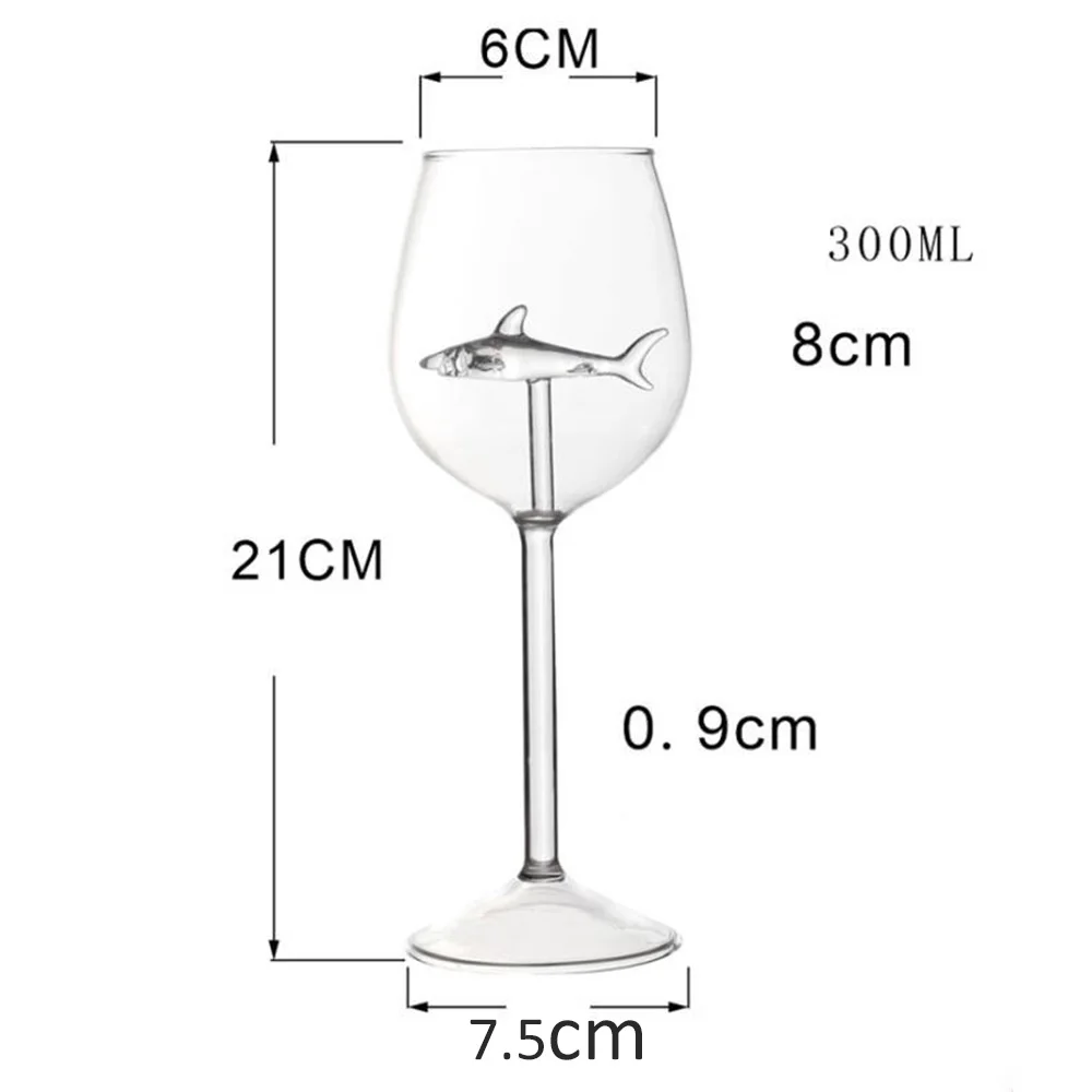 1-5 шт изысканное Европейское Хрустальное стекло Акула красное вино бокал es чашка бокал 300 мл Акула Стиль