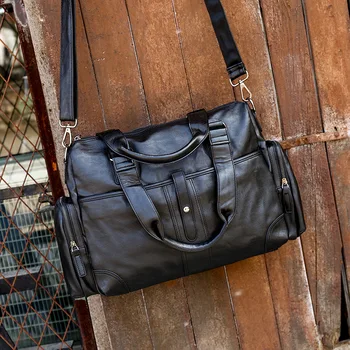 

New Products Travel Bag Men Gym Bag Waterproof Handbag PU Sports Men's Bag