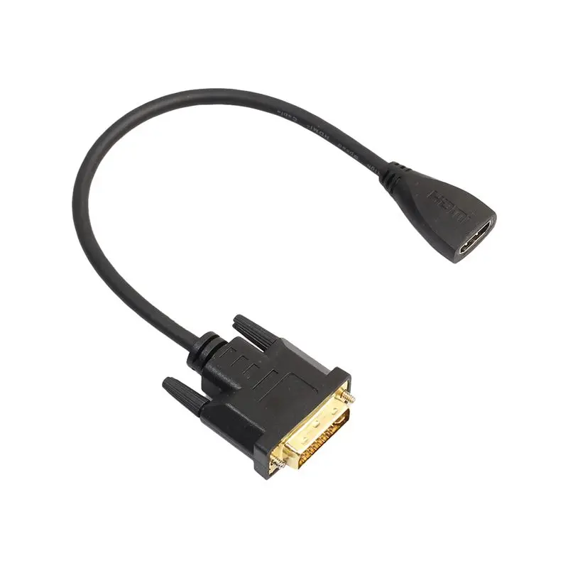 Кабель HDMI-DVI, Cable Creation 30 см HDMI Female to DVI(24+ 1) Male Кабель-адаптер, поддержка 1080 P, 3D, 0,15 M/Black