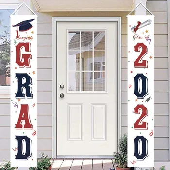 

2020 Congrats Graduation Season Couplets Graduation Party Background Wall Curtain Hangings Decorative Layout Door Banner Decor