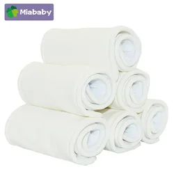 Miababy fralda de pano de bambu, fralda de pano com 4 camadas de algodão lavável para fraldas do bebê 35*5/10 cm, 13.5 peças