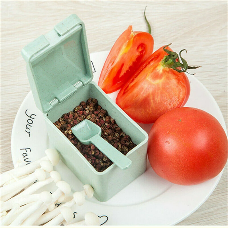 Spice Seasoning Storage Box Container Set Sugar Container With 4 Serving Spoons Seasoning Bottle Container Kitchen Food Boxes