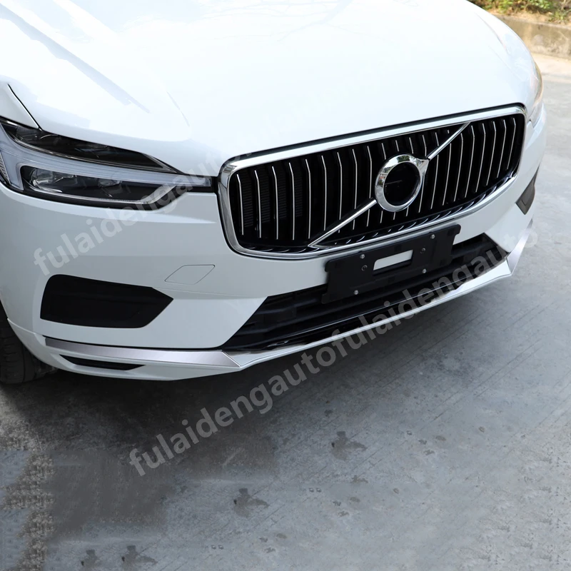 2 шт., накладка на передний бампер автомобиля из нержавеющей стали для Volvo XC60-, аксессуары для стайлинга автомобилей