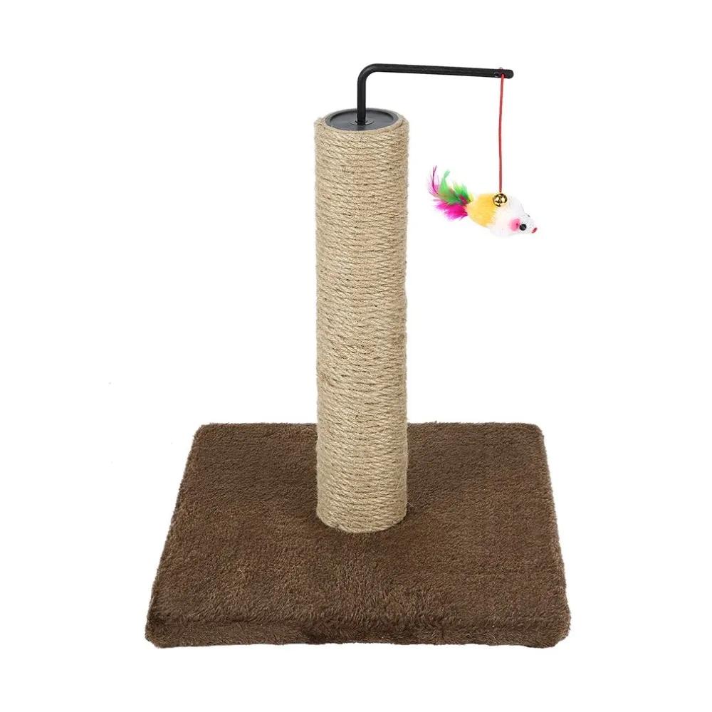 UK M6-2 Pet Cat's Tree Climbing Frame Toy with Fish Shape Bell Toy Cat Scratching Posts Cat Scratch Board Jumping Training Toy