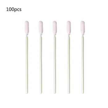 

100Pcs Small Flexible Head Disposable Cleaning Swab Sponge Dust Free Round Foam Tipped Sticks for Camera Optical Lens Printer