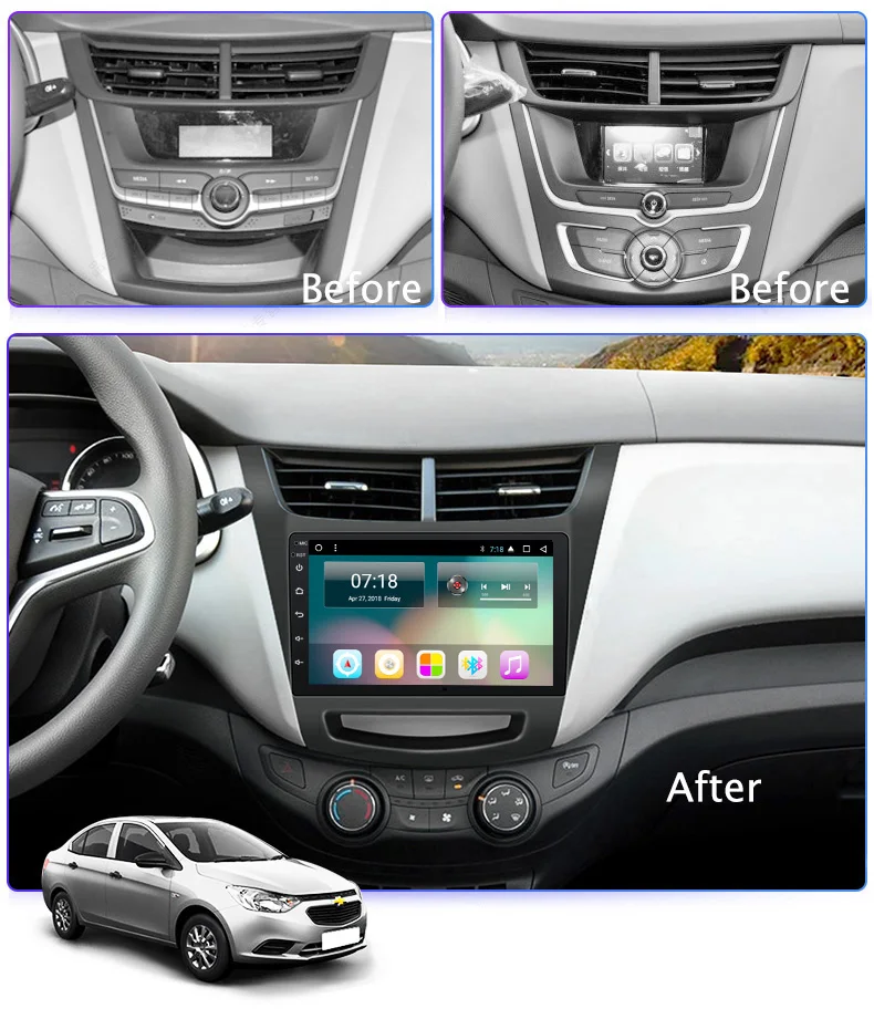 Top 2G RAM 32G ROM 9 inch Android 8.1 car multimedia system for Chevrolet Sail 2015-2018 car gps radio navigation 2