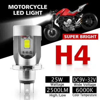 

Motorcycle Headlight Bulb 6000K White LED Lamp Light MOT COB T4 H4 Kit high quality replacement accessories lights for cars