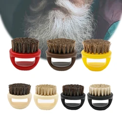 Hot Sale Ring Design Horse Bristle Shaving Brush  For Men Beard Brushes Face Cleaning Razor Brush With Plastic Handle