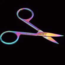 Хамелеон изогнутые глава для бровей Scissor макияж триммер для удаления волос Маникюр ножницы для ногтей кутикулы Инструмент