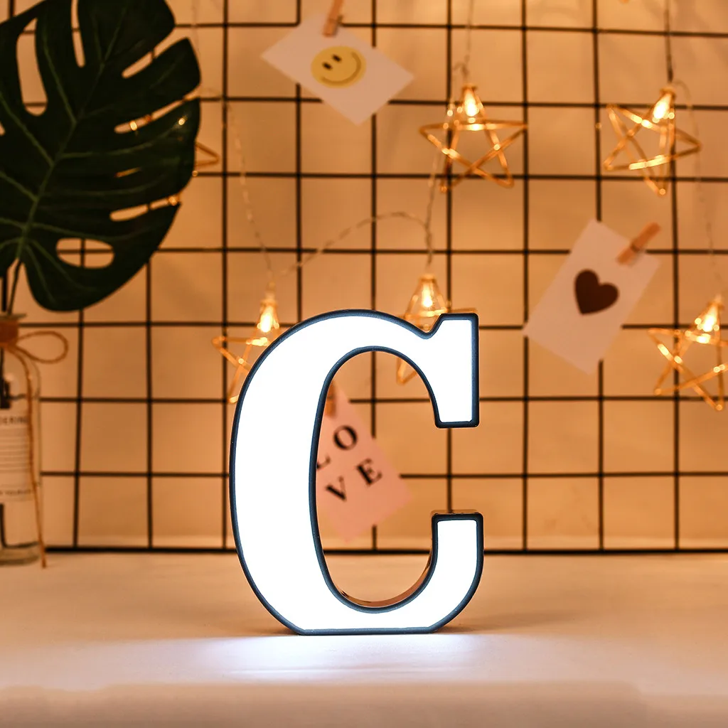 CARPRIE 3D светящиеся буквы ночной Светильник s креативный Алфавит Marquee знак светильник Настенный светильник для дома настенный ночник Свадебный декор для вечеринки