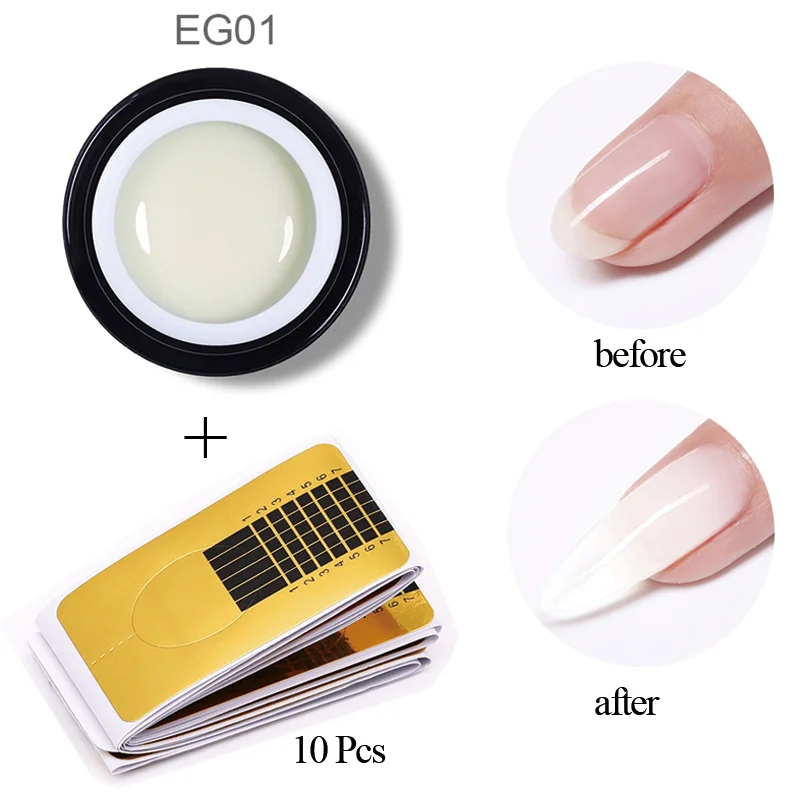 Set 1 BORN PRETTY розовый/белый/прозрачный УФ-гель для наращивания ногтей, акриловый полигелевый гель для наращивания ногтей - Цвет: Set 1
