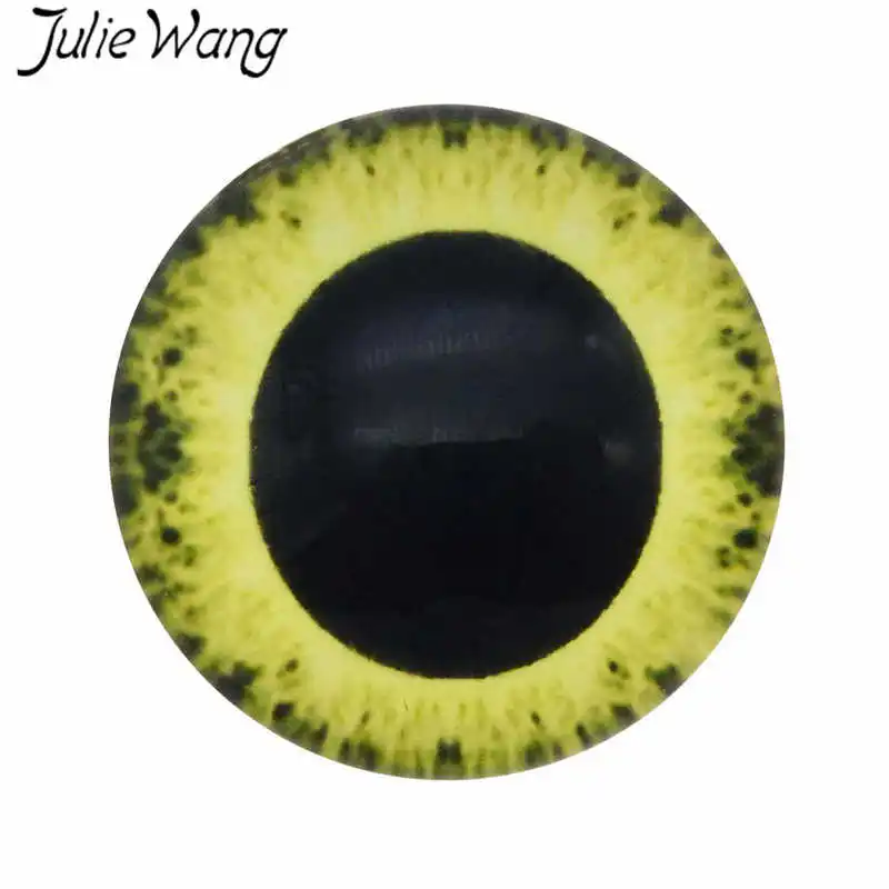 I Julie Wang 6-30 мм в парах глаза Дракона Кабошоны с плоской задней поверхностью круглый зрачок стекло человеческие глаза куклы круглый ювелирный аксессуар - Цвет: I
