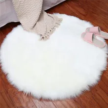 Белый круг ковер для гостиной ковер для детской комнаты мягкий и пушистый теплый диаметр 30,35 см GJWYFH727
