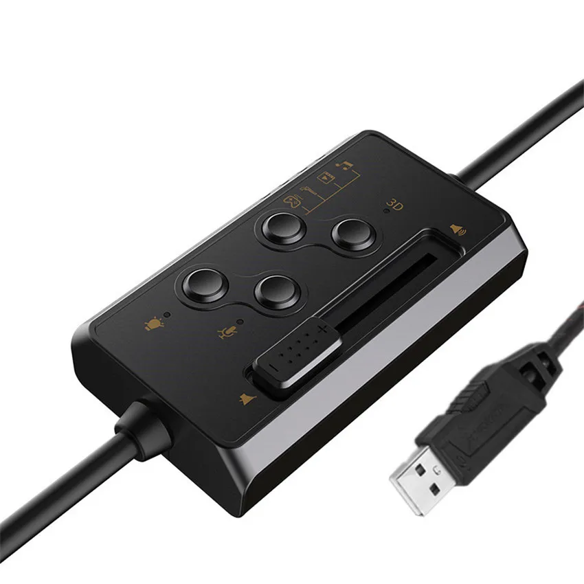 USB7.1 гарнитура геймер 3D объемный звук Игровые наушники с микрофоном активного шумоподавления Микрофон Led для компьютера/ПК