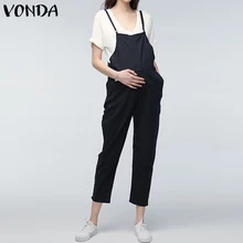 VONDA, Одежда для беременных,, Комбинезоны на лямках для беременных, женские комбинезоны, повседневные штаны для беременных, брюки без рукавов, Комбинезоны