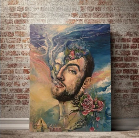 Р. И. П. Mac Miller Rapper Music Star SILK плакат декоративной живописи 24x36inch | Дом и сад