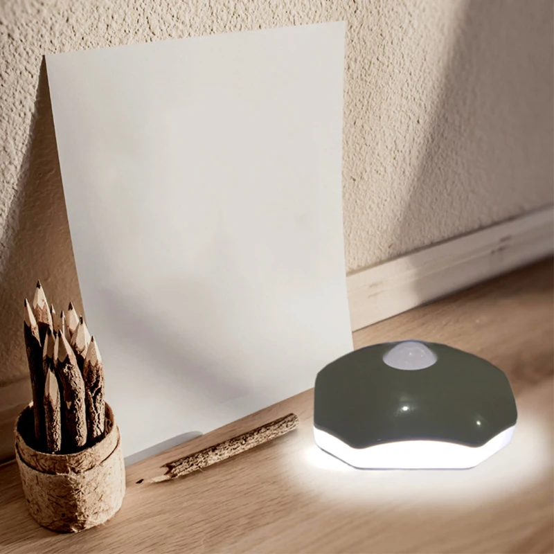 LED Human Motion Sensor Body Auto-sensing Night Light Cute Multi Colored Safe