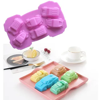 

1PCS Carton Cars Shape Silicone Cake Mold Fondant Mold, Jelly,Candy, Chocolate soap Mold, Decorating Bakeware K050