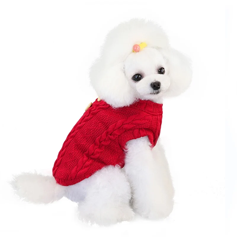 Pet Dog Clothes Puppy Knitted Sweater Pet Cat Warm Winter Classic Sweaters Small Dogs Kitten Cats Dogs Soft Knitwear Apparel