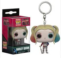 Harley Quinn FUNKO POP Marvel Мстители Dc Лига Справедливости персонаж Карманный Брелок виниловые фигурки игрушки - Цвет: Harley Quinn