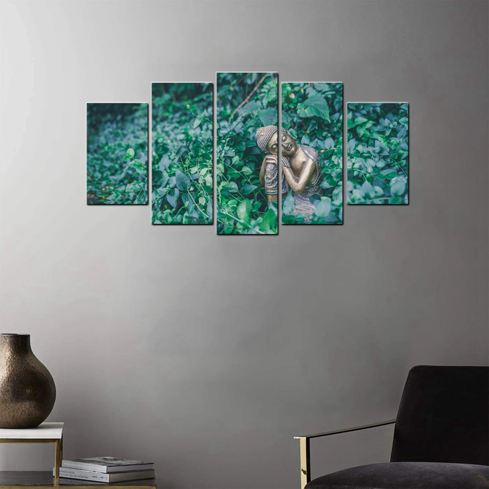 Golden Buddha Wall Art Vintage Home Decor Canvas Printed Poster Gautama Ritratto Dipinti Per Corridoio Lobby Wall Decor Dropship