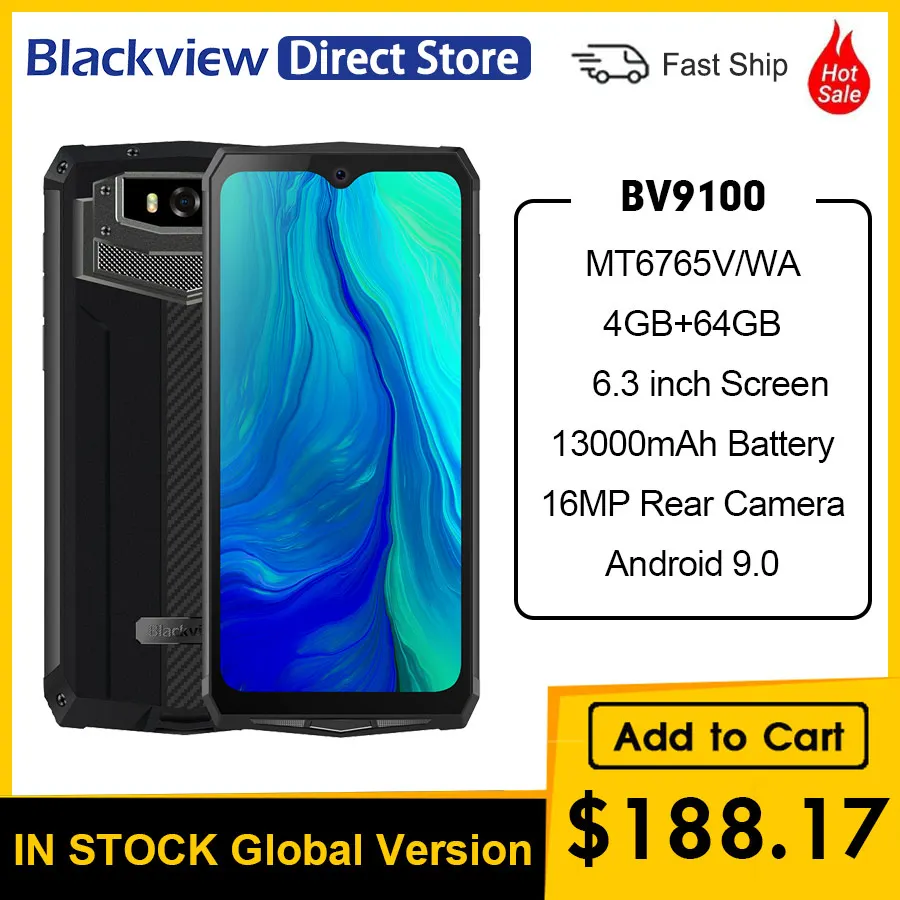 Blackview BV9100 4 Гб 64 ГБ мобильный телефон 6 3 ''в виде капли воды Экран Восьмиядерный