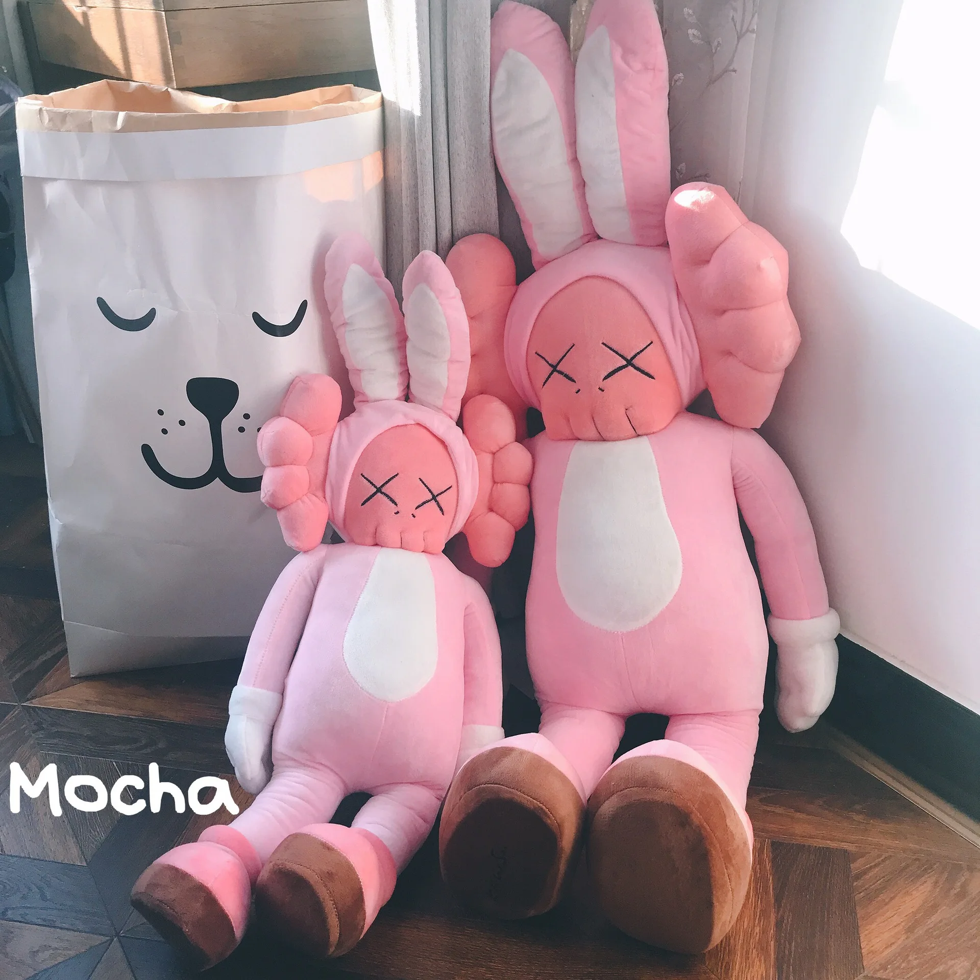 

INS Online Celebrity Pink Sesame Street Plush Toys Doll Pink Rabbit Doll Birthday Gift