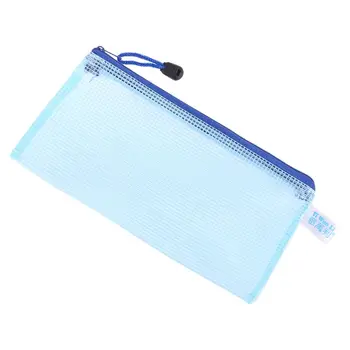

10 Pieces Zipper File Pouch Grid Document Bag Multipurpose Storage Pouch Bags for Offices Supplies Travel Accessories, 5 Colors