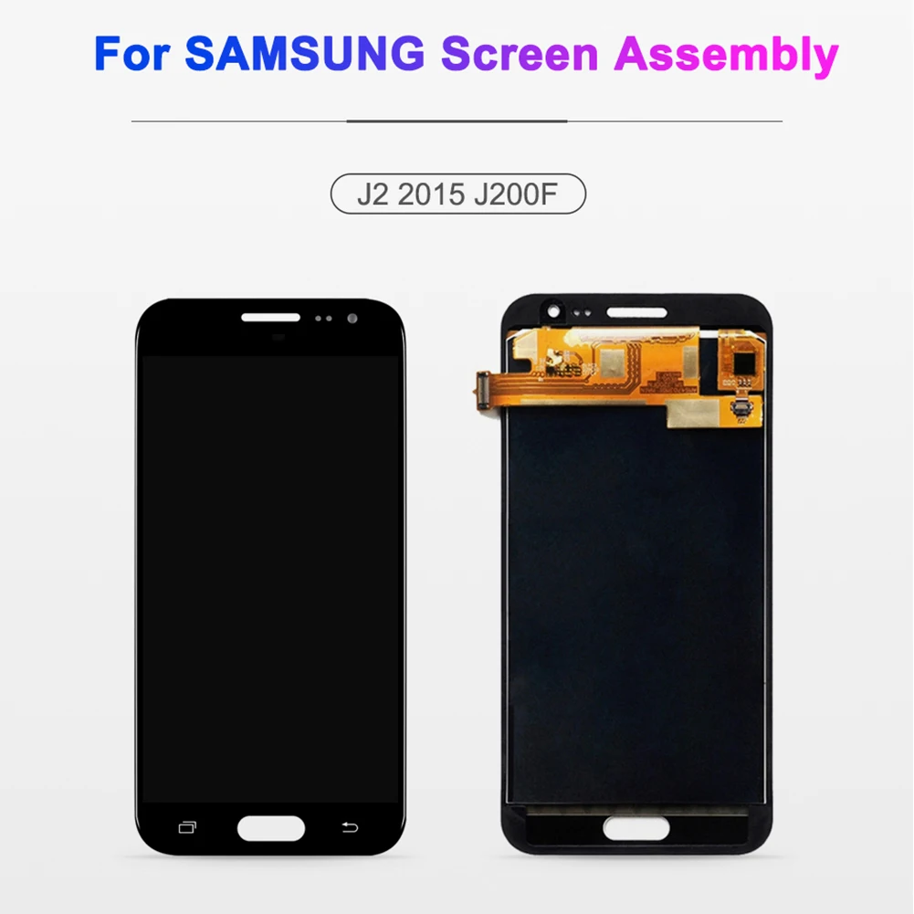 Yuanlin lcd сенсорный экран дигитайзер без рамки для samsung Galaxy J2 J200F J200M J200H аксессуары для телефонов ел화면 면