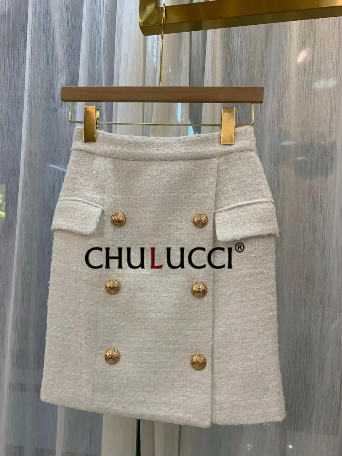 Just Skirt 11,6 женский костюм Новые твидовые двубортные тонкие темпераментные блейзеры пальто+ Модный твидовый тонкий винтажный костюм с юбкой - Цвет: Just Skirt