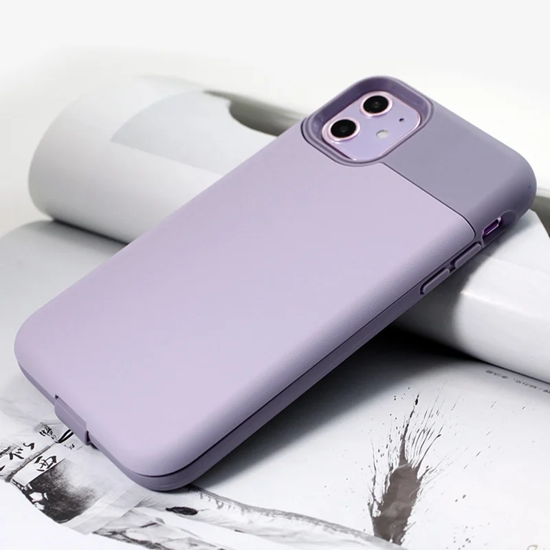 WOWCASE кошелек для iPhone 11 чехол держатель для карт чехол Гибридный скользящий защитный чехол для телефона для iPhone 11 Pro Max X Xr держатель для карт Coque - Цвет: Purple case