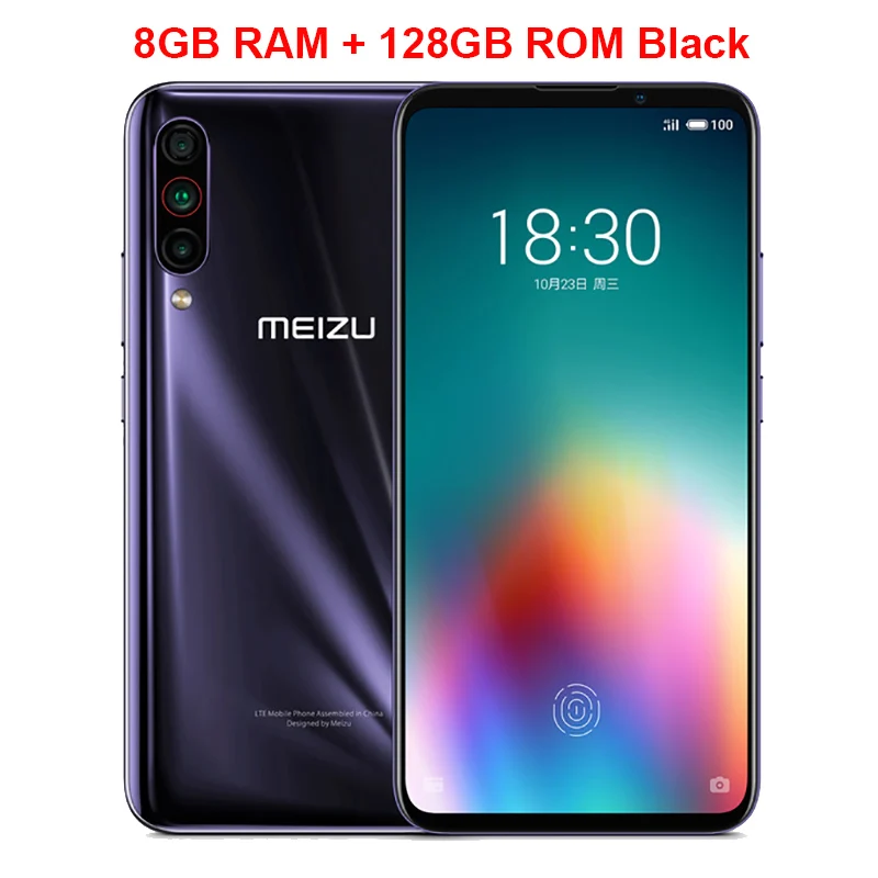 Black 8GB 128GB Meizu 16T мобильный телефон, 6,5 дюймов, 6 ГБ ОЗУ, 128 Гб ПЗУ, Восьмиядерный процессор Snapdragon 855, Android 9,0, тройная камера, 4500 мАч, Samrtphone - Цвет: Black 8GB 128GB