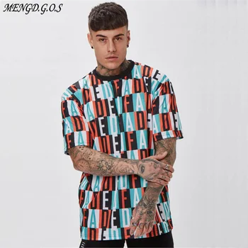 

Streetwear brand men's T-shirt 2019 summer men's clothing jogger bodybuilding sportswear fashion casual short-sleeved shirt
