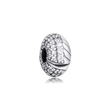 

GPY Snake Chain Pattern Clip Charms 925 Original Fit Pandora Bracelet Sterling Silver Beads for Jewelry Making DIY Kralen
