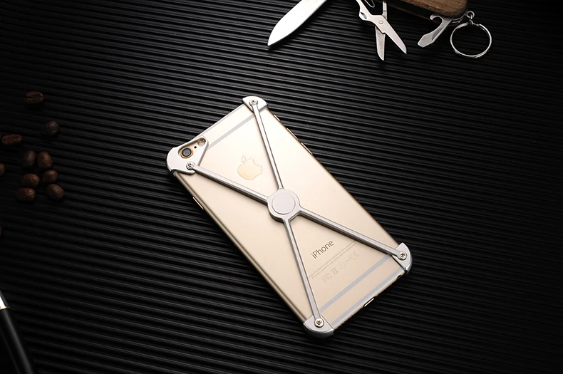 Роскошный Алюминиевый металлический бампер чехол для iPhone 8 7 6 6s/Plus ультратонкий противоударный чехол для телефона Apple iPhone 7 8/Plus бампер