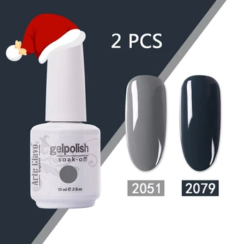 

2/3/4PCS Hot Sale Gel Nail Polish Christmas Gray Red Pink Series LED Nail Gel Varnish Semi Permanent Gel Lacquer Manicure Set