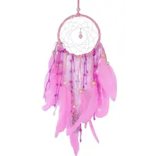 Современный Регулируемый Ловец снов ручной работы с перьями и лозой, подвесной светильник, бытовые украшения, лампа