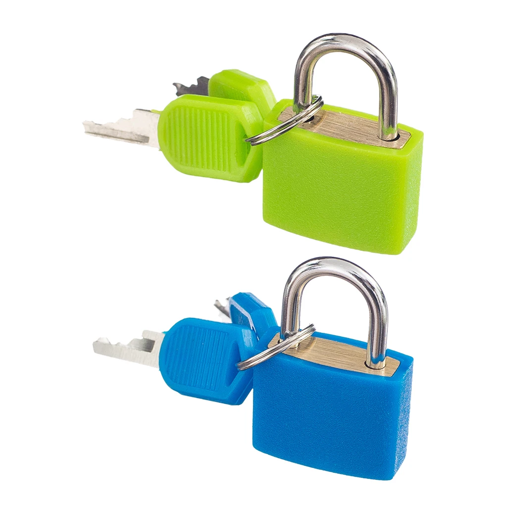 2Pack Small Padlock with Keys Suitcase Luggage Bag Security Locks Travel Accessories