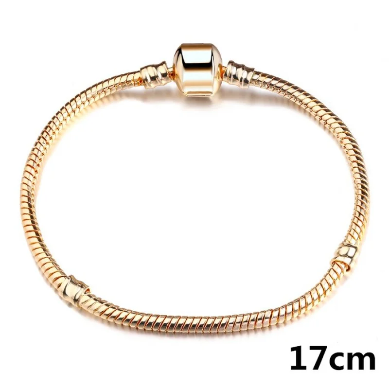 High Quality Silver Snake Chain Fine Pandora Bracelet 925 Fit European Authentic Charm Bracelet for Women DIY Jewelry Making