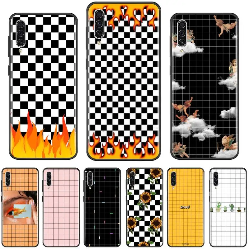 Клетчатый шахматный пламя diasy DIY Роскошный чехол для телефона Samsung Galaxy A 3 6 7 8 10 20 30 40