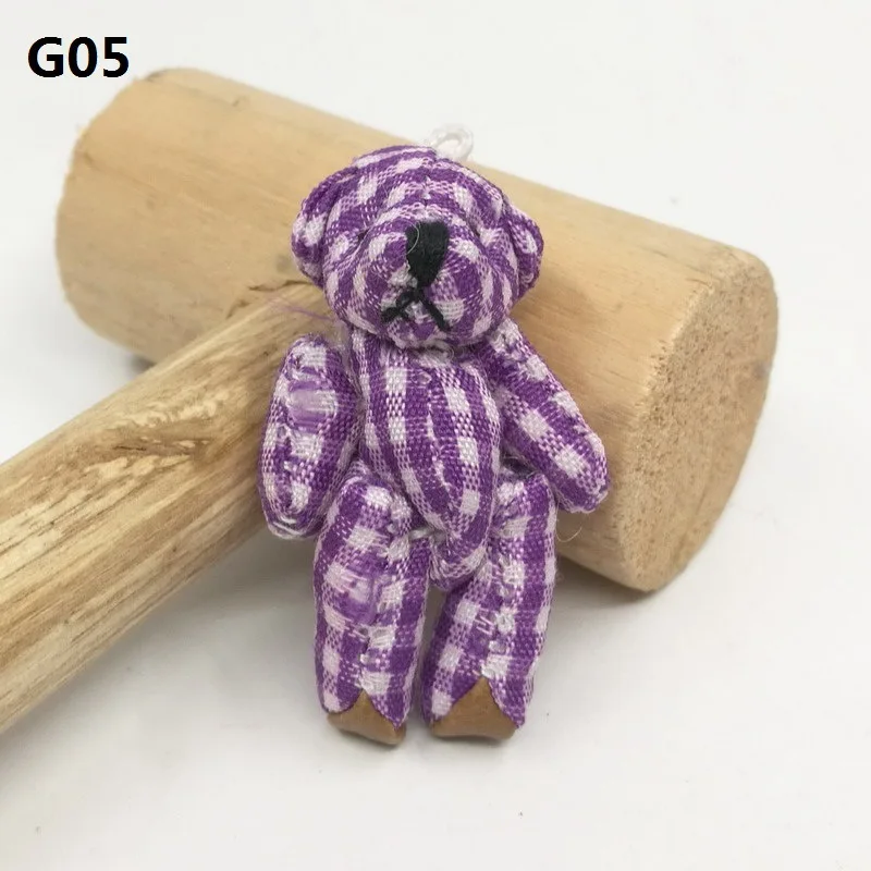 50 шт./лот, милый мини-медведь 4,5 см, плюшевая игрушка, кукла, медведь, плюшевая игрушка, одежда, Декор, Плюшевые аксессуары для кукол игрушки - Цвет: G05