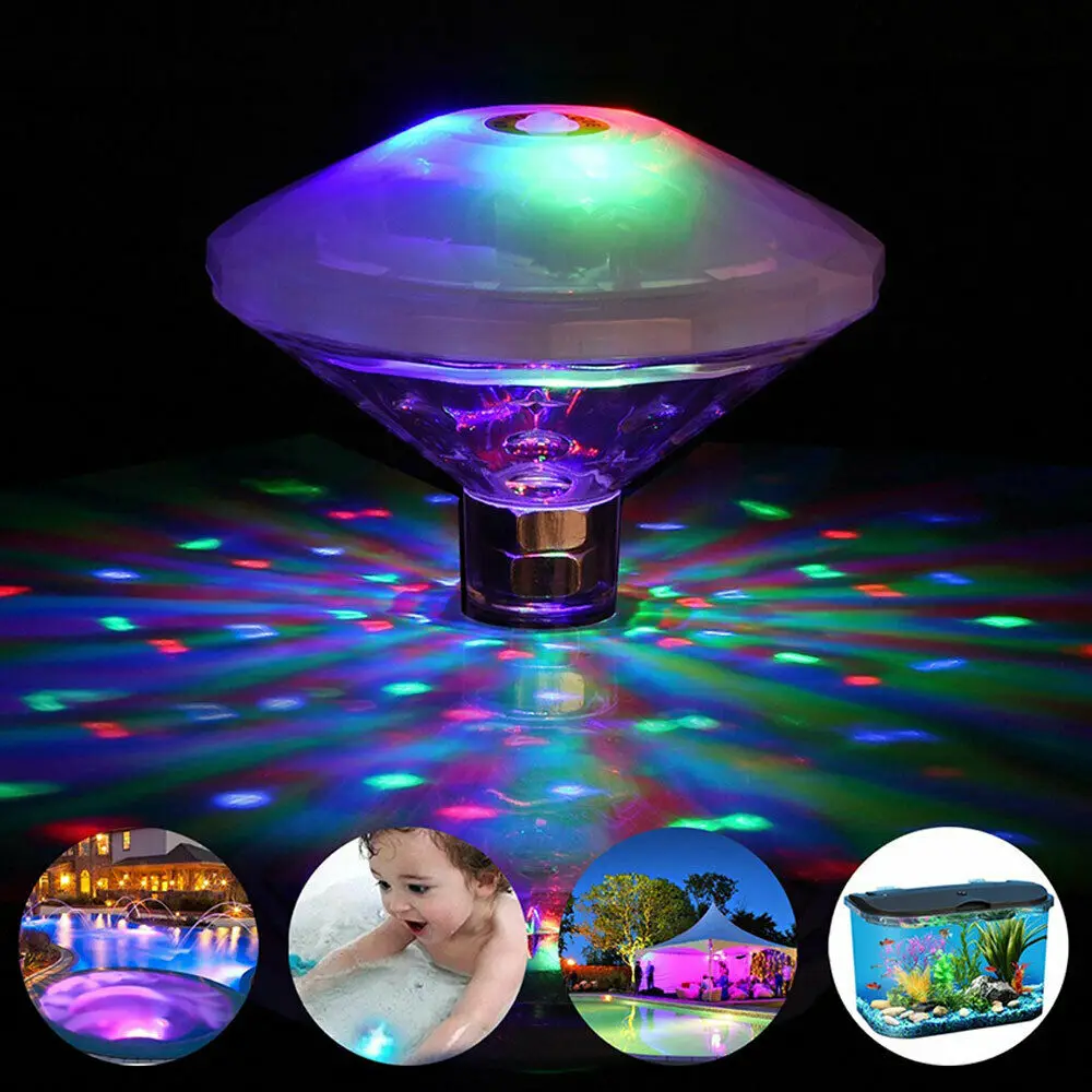 Алмазный светодиодный прожектор подводный RGB плавающий водонепроницаемый