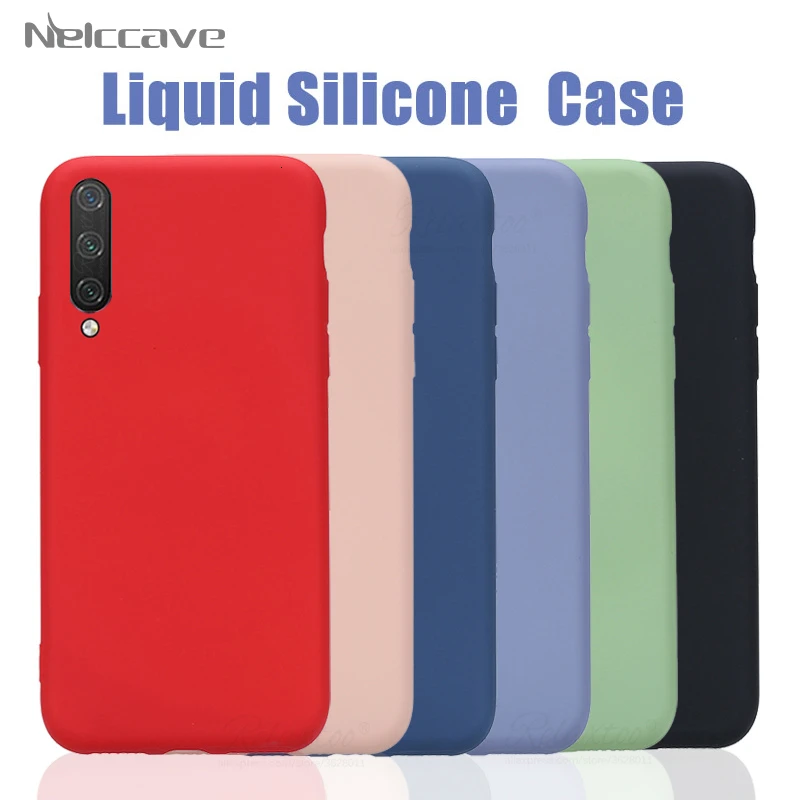 50 Pieces Liquid Silicone Case For Xiaomi Mi 9 SE 8 Lite CC9 CC9E Mi 9T A3 A2 6 Play Mix 2 2S 3 Soft Thin Candy Color Back Cover