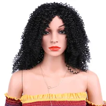 Женские черные вьющиеся волосы парики боковая часть синтетический термостойкий короткий парик MH88