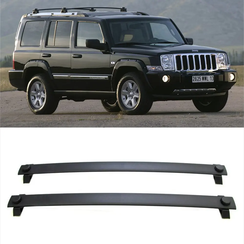 

For JEEP Commander 2002-2010 roof bar car special aluminum alloy belt lock Led lamp Roof luggage WK2 SRT-8 STEEL RAILS